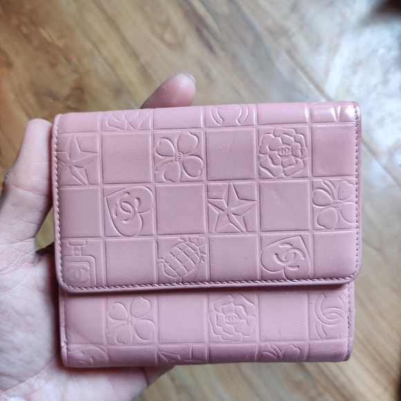 Chanel pink leather Bi-fold wallet - Picture 6 of 15